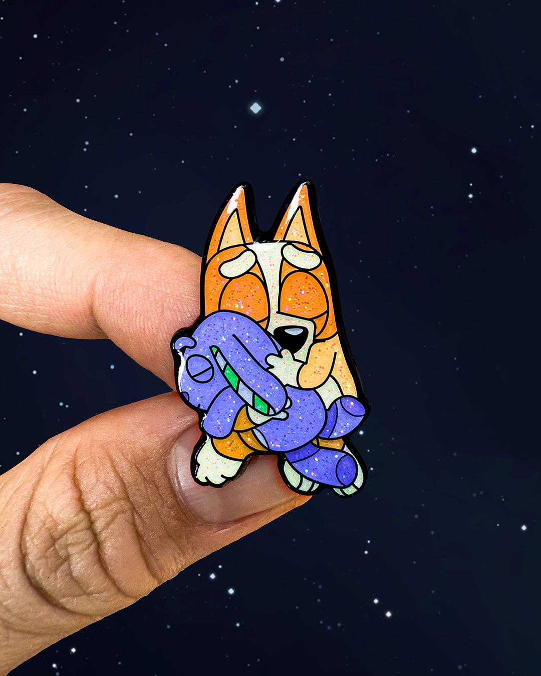 Midnight Dogs – wholesale Nål och knapp för kavajslag – Sovdags - Bluey - Emaljpin3