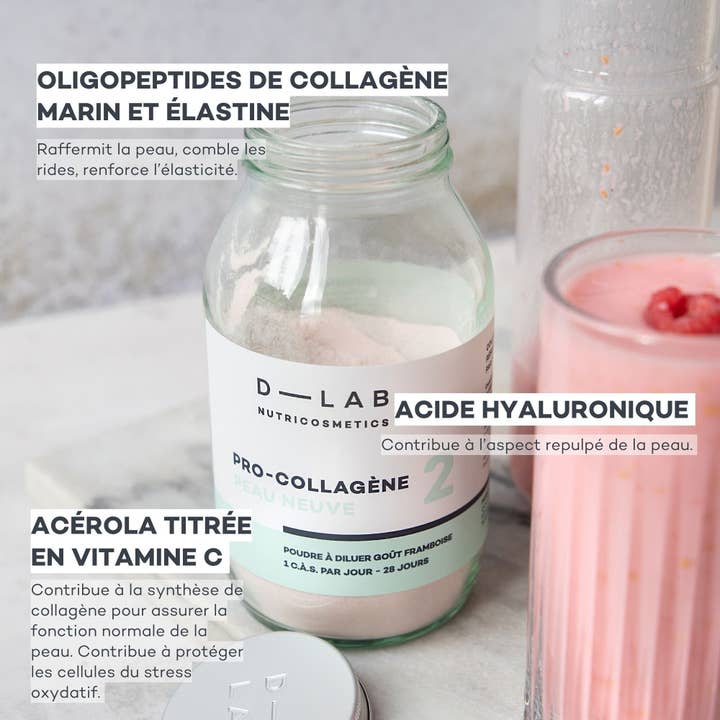 D-LAB NUTRICOSMETICS - Vendita all'ingrosso Vitamine/integratori orali - Pro-Collagen New Skin - rassoda e protegge la pelle1