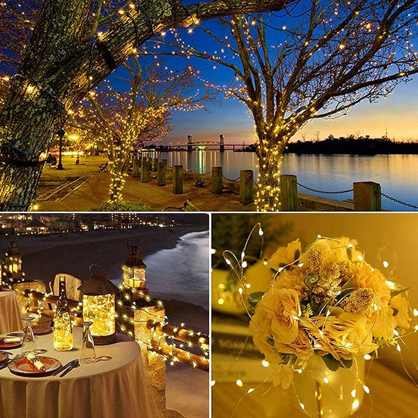 Perfect Holiday - Vendita all'ingrosso Fili di luci - Lampada da fata solare a 100 LED con filo di rame, 32', WW, confezione da 23