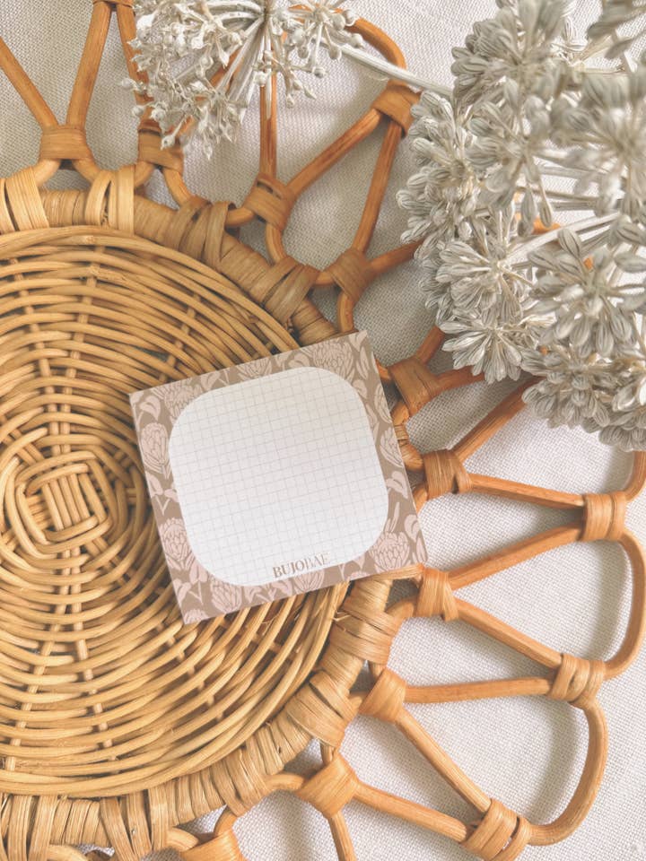 BAE Protea in Latte | Post It Note for wholesale by Bujo Bae