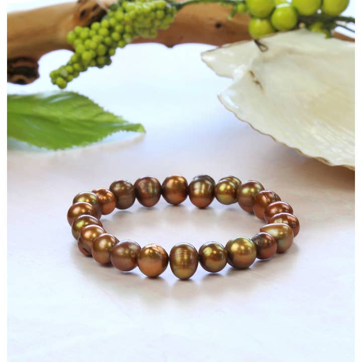 IST Jewelry - Wholesale Beaded Bracelet - 9-10MM Freshwater Pearl Bracelets4