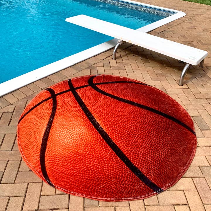 The Fun Home Novelty Company - Wholesale Decoratiedeken - Basketbal traditionele ronde deken 68" diameter0