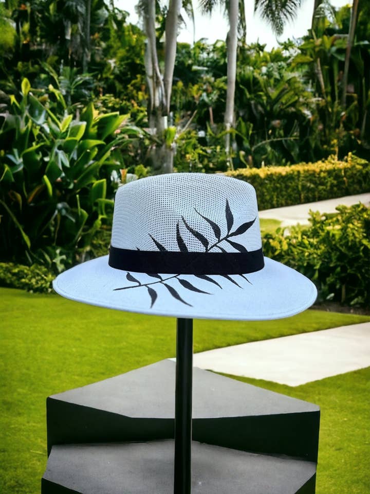 Paradiso malet lærredshue i jute for engroshandel hos Bella Soul