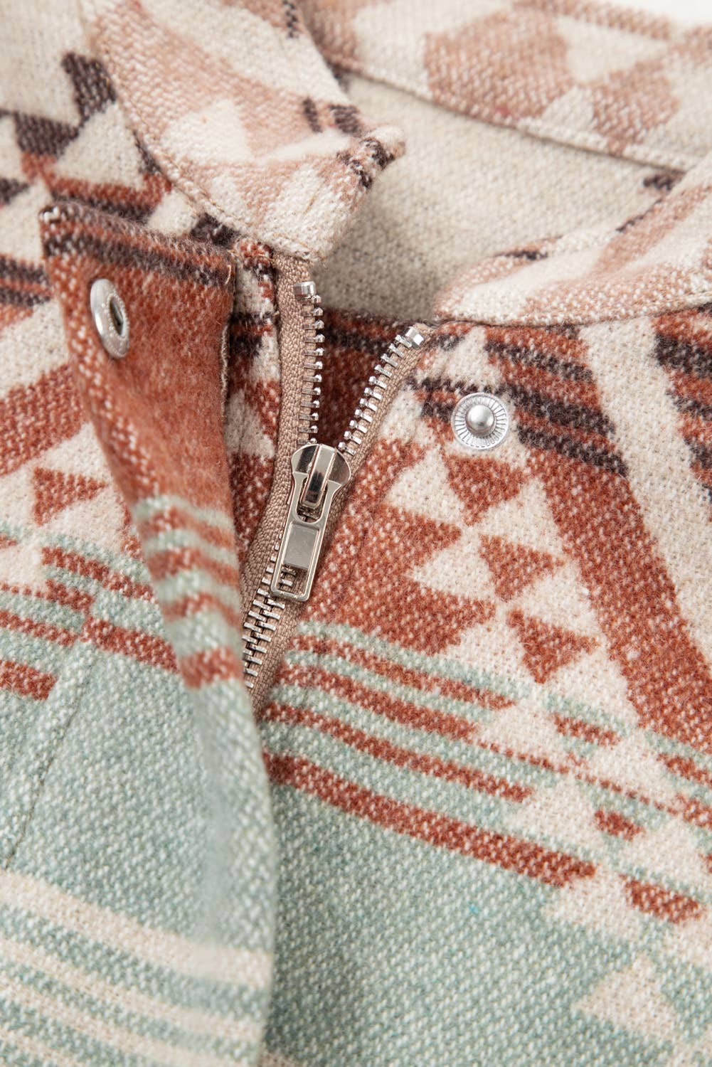 Beige Veste de mode western aztèque matelassée patchwork 66 (S-XL) en vente sur Faire8