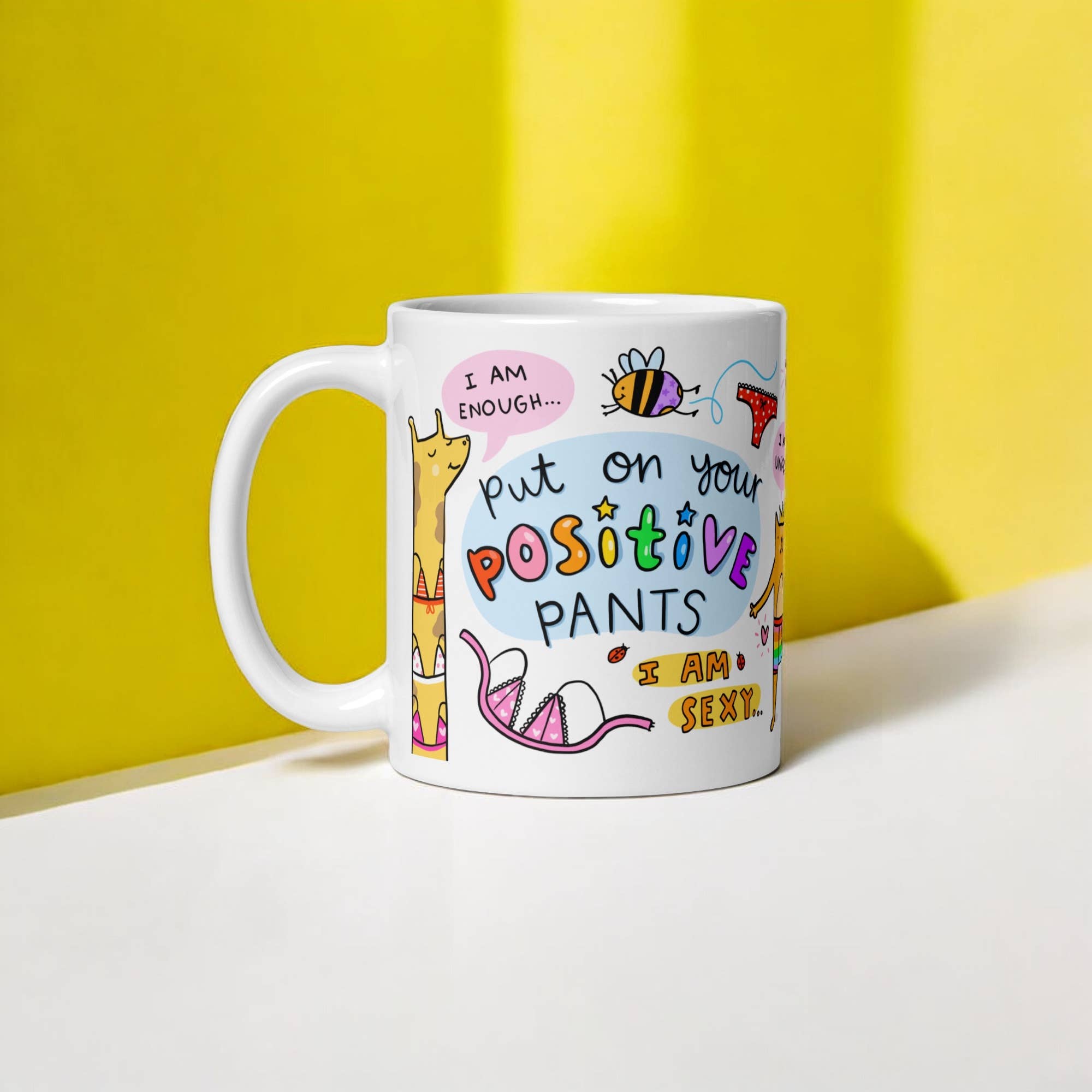 Feel Good Gift co. - Wholesale Coffee Mug - POSITIVE PANTS MUG - Funny Gift, Friend Gift, Birthday