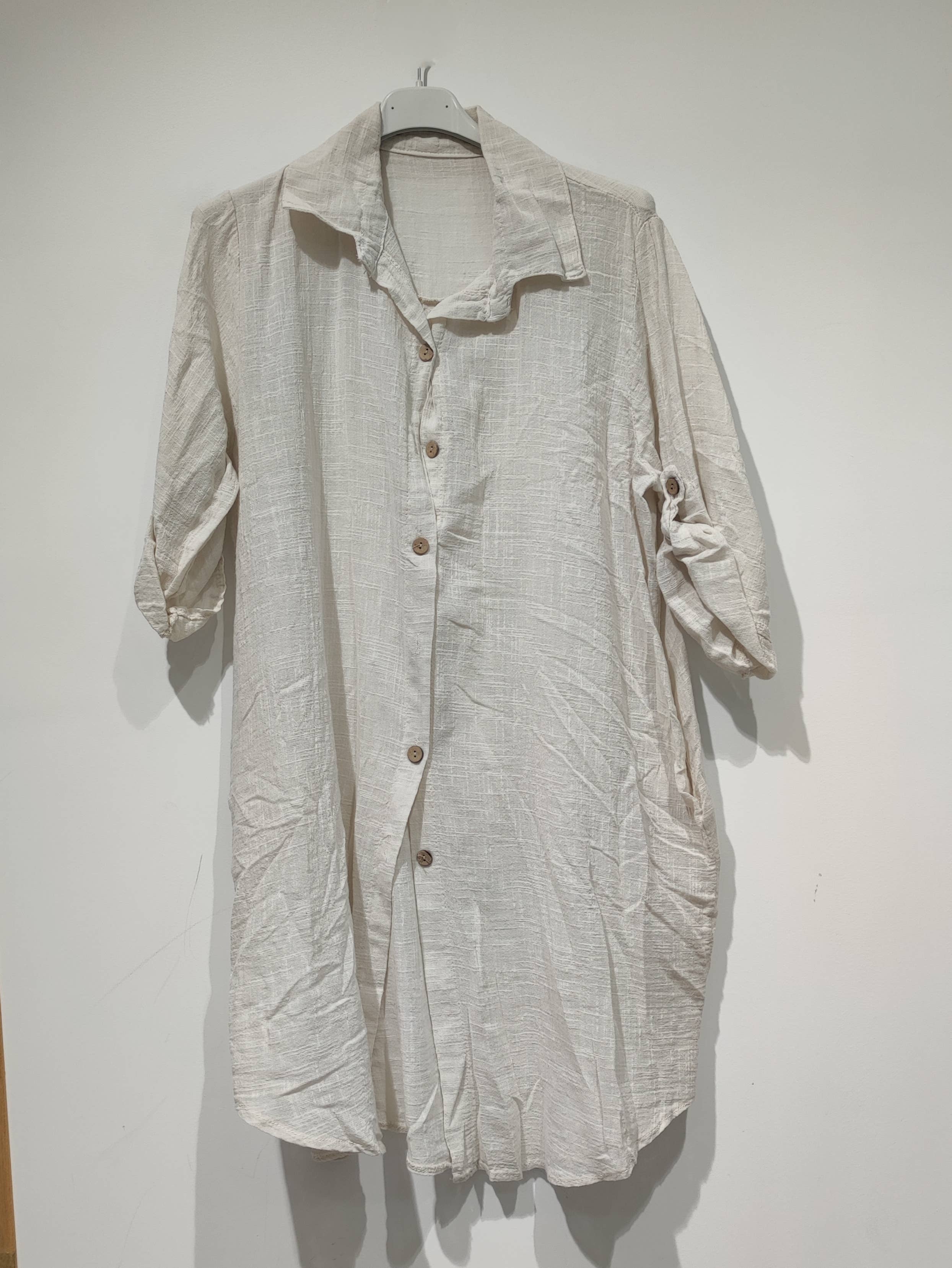 Pomelo paris – Vestido - Mulher por atacado – Lisa Vestido algodão linho - PE257