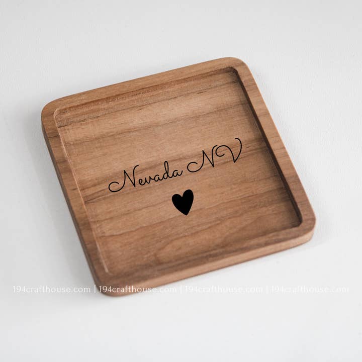 194 Craft House - Wholesale Coasters - State, City Engraved Wood Coasters - Christmas Decor & Gifts