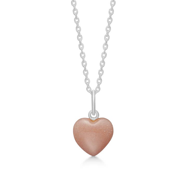 Collier Coeur Pierre de Lune 44 cm pour la vente par Lisberg Jewellery