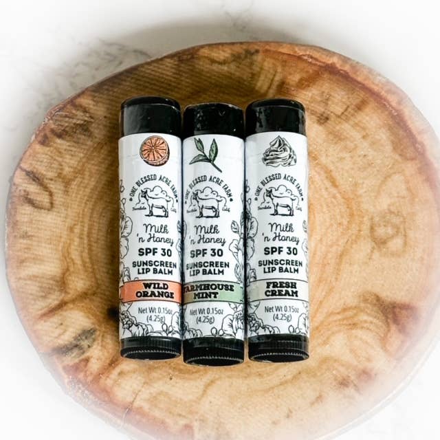 One Blessed Acre Farm - Wholesale Lip Balm - Milk & Honey Goat Milk Lip Balm3