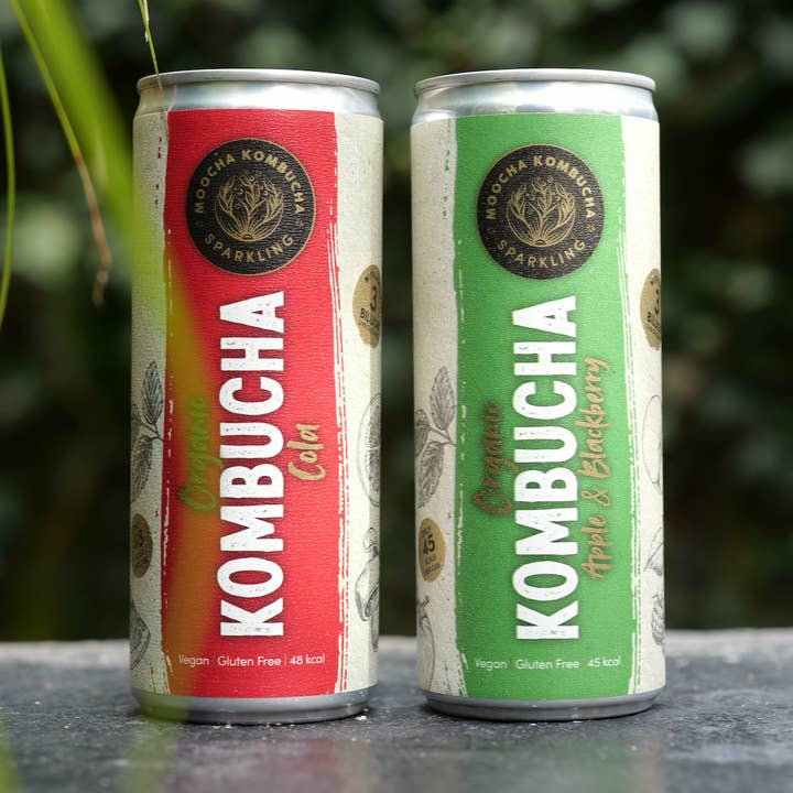 Energise Bundle | 20 cans | Cola & Apple & Blackberry for wholesale by Moocha Kombucha