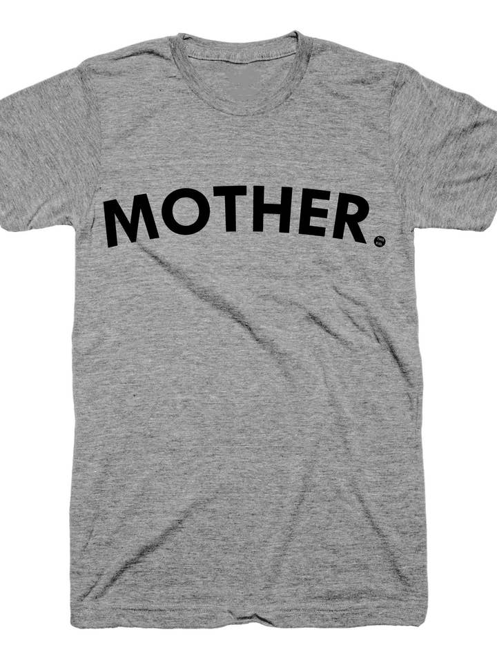 THIS KID SUPPLY CO. - Mother Tee - Sort på Grå (Voksenstørrelser) for engroshandel hos This Kid Clothing Co.