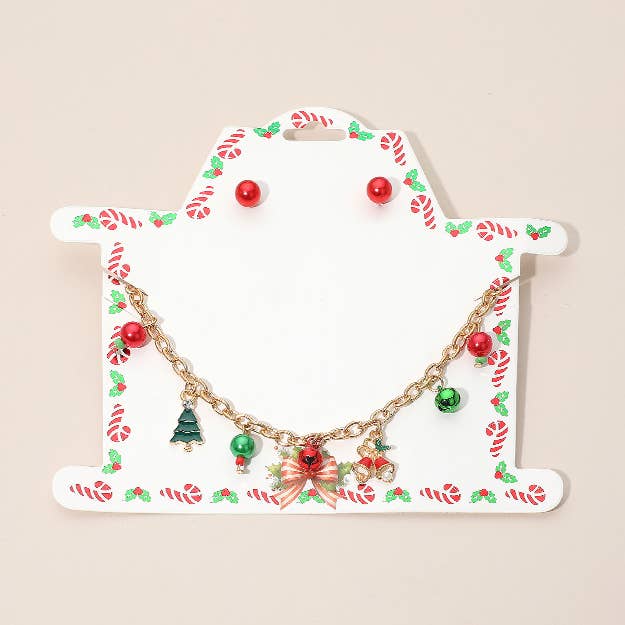 Conjunto de Colares com 12 Peças - Charme Festivo de Natal por atacado de Sensibling Corp.