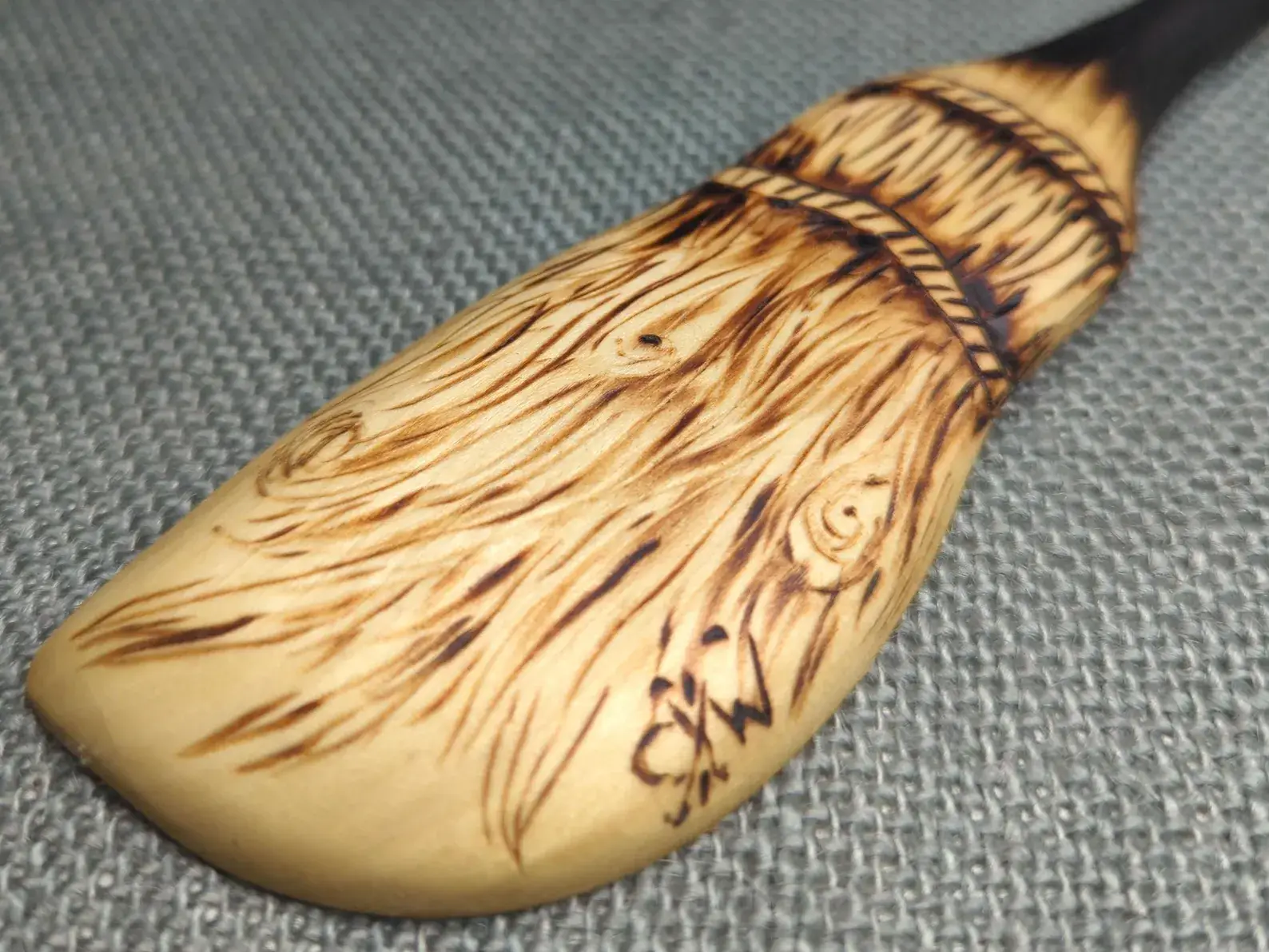 Chaos Woods - Wholesale Kitchen Spoon - Witch Broom Spoon - Hand carved Poplar wood for cooking11