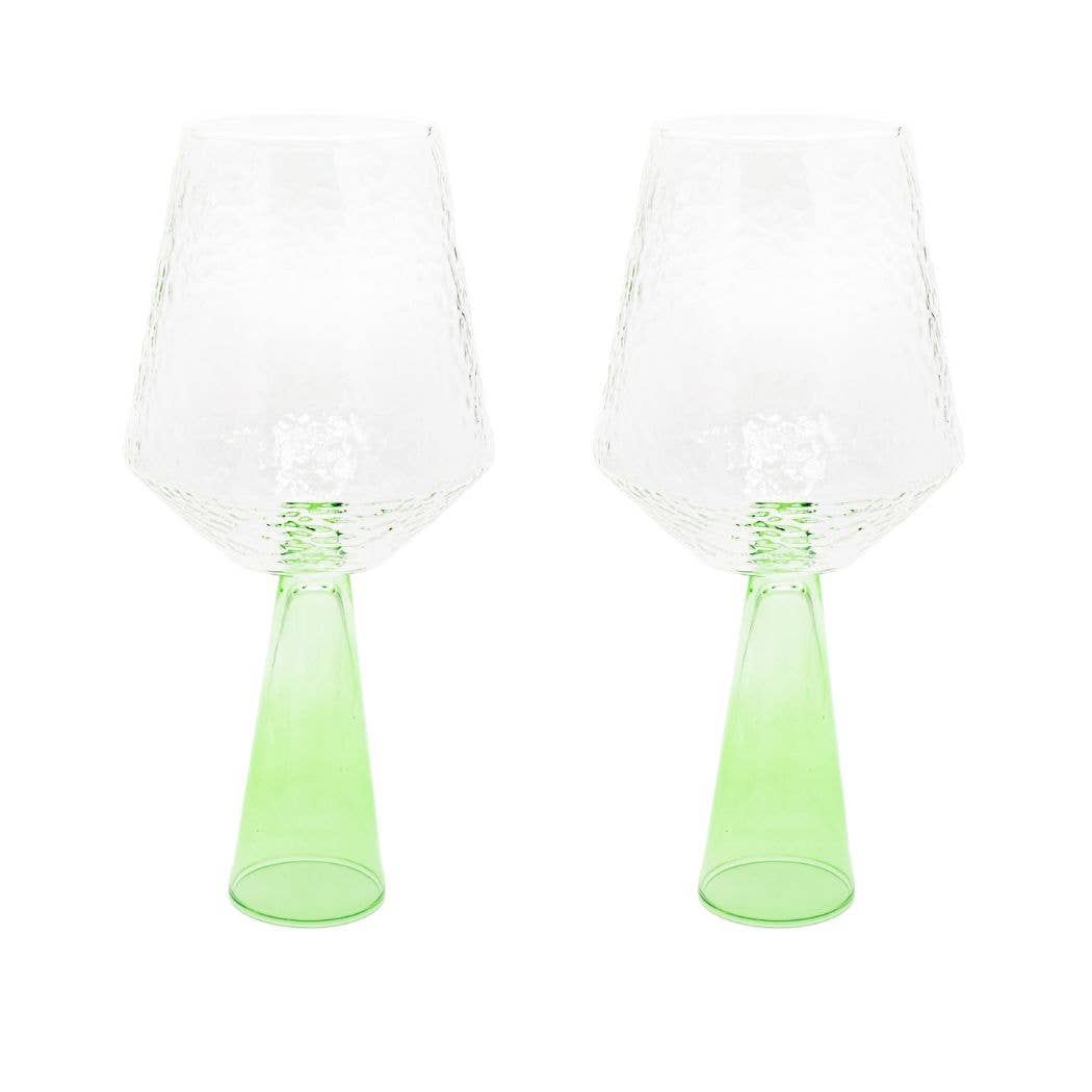 Brût Home and Glassware - Wholesale Wine Glass - Wine Glass Claude | Set of 2 | Wine glass set | green1