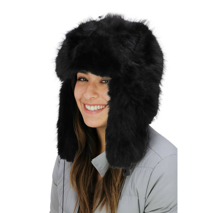 ASSORTED Shaggy Fuzzy Faux Fur Ushanka Trapper Hat for wholesale on Faire1