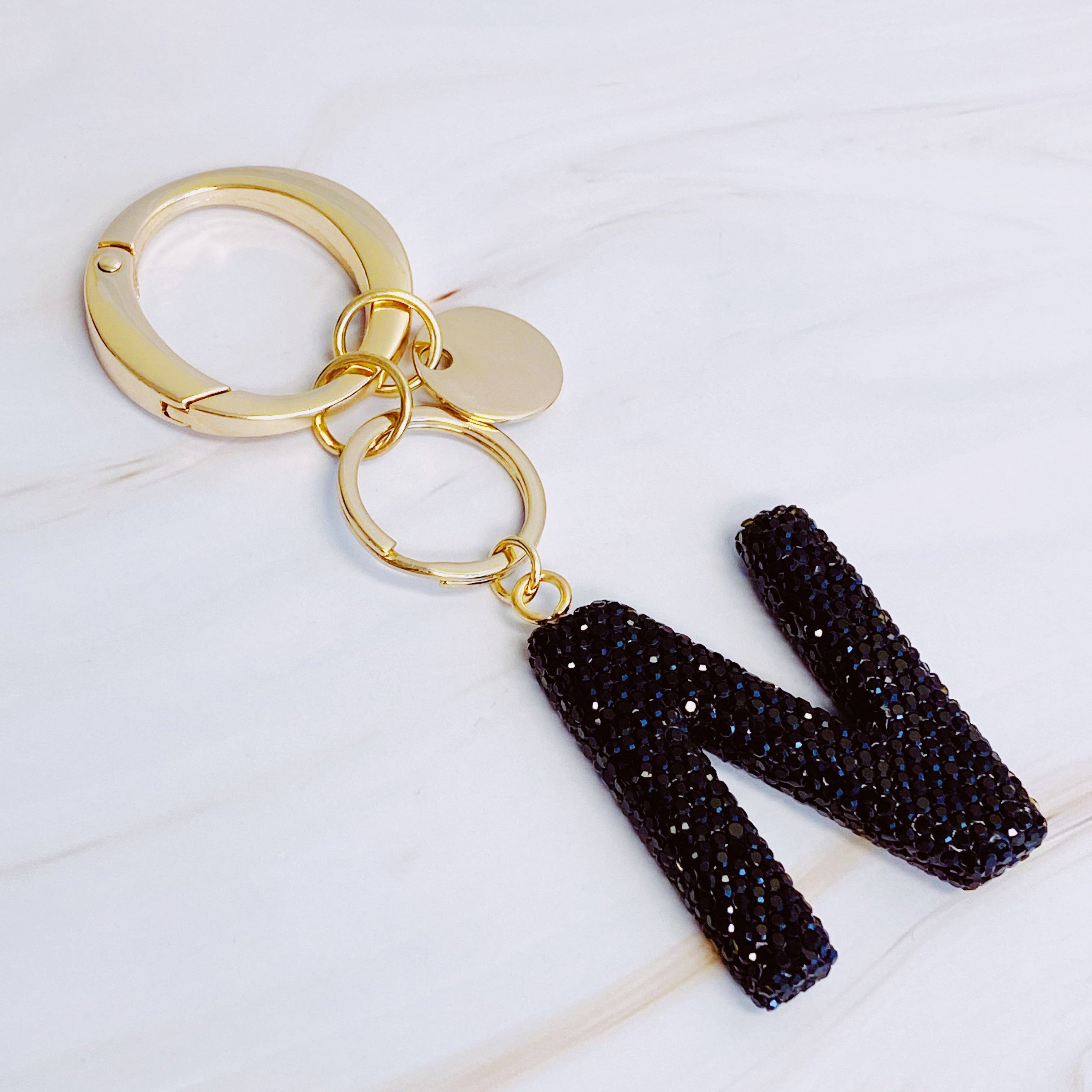 Ellison+Young - Wholesale Keychain - Women's - It Girl Glam Initial Key Chain26