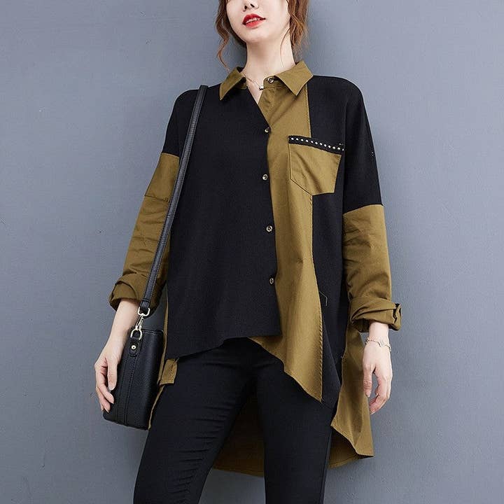 Color Block Long Sleeve Shirt and other Purchase Wholesale color block button down. Free Returns & Net 60 Terms on Faire trending on Faire.