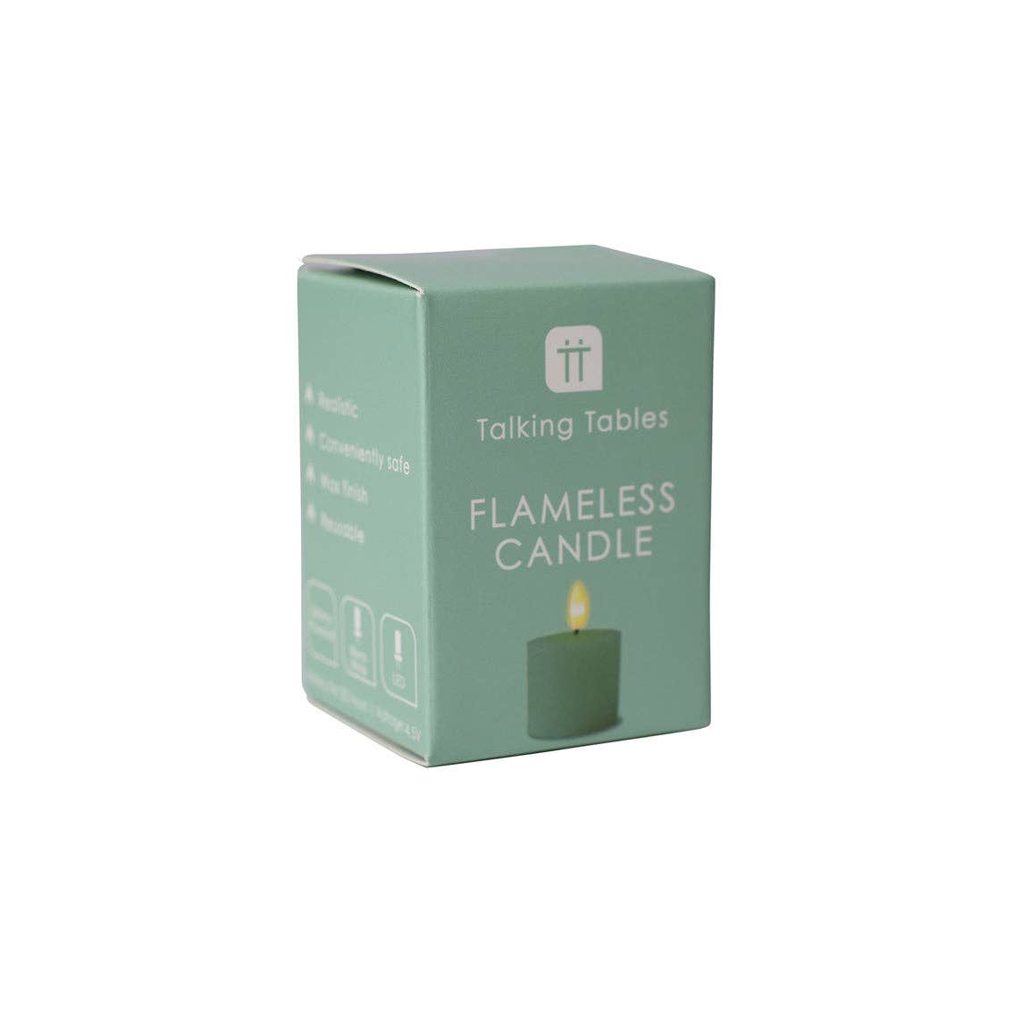 Talking Tables EU - Wholesale Flameless Candle - Flameless LED Tealight Candle - Gold Sage Green POS Unit5