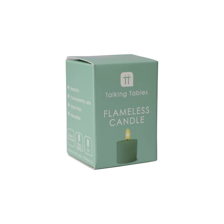 Talking Tables UK – wholesale Flameless candle – Flameless LED Tealight Candle - Sage Green POS Unit5