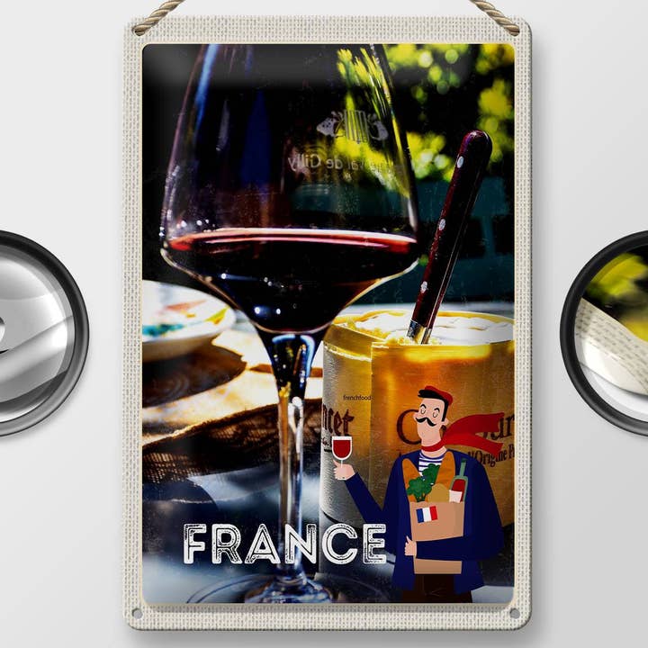 Femer - Wholesale Sign - Travel Tin Sign 20x30cm France Camembert Delicacy1