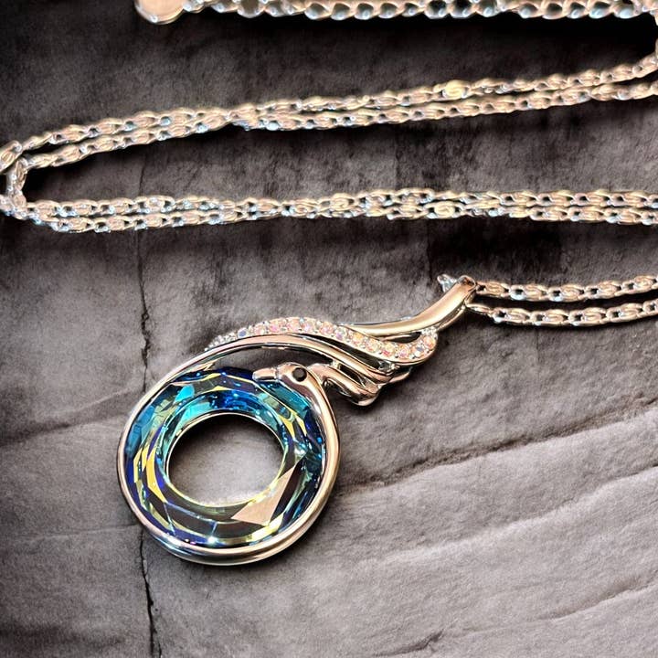 Anhänger "CRISTAL 12" versilbert tschechisches Kristall für den Großhandel von TOURMALYN