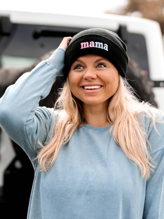 Beanie - Mama (Midnight) for wholesale by Jadelynn Brooke