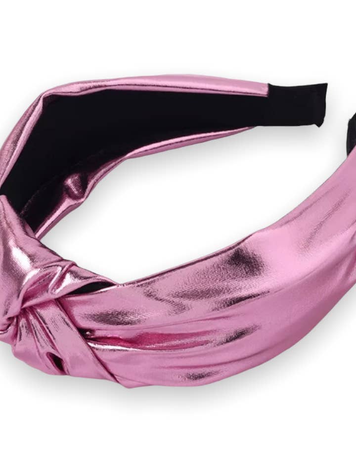 Diadema rosa metalizada, paquete de 3 para venta al por mayor de The Sandy Pearls