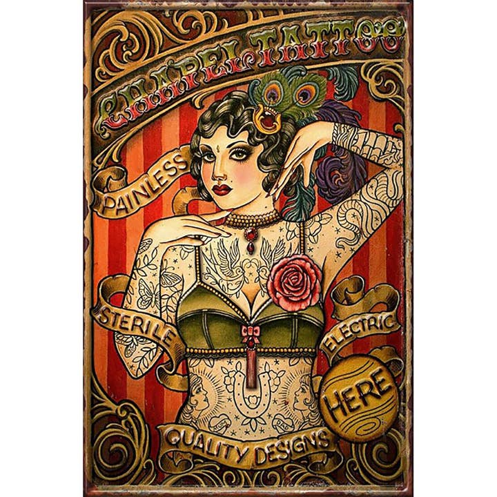 Chapel Tattoo 3D Metal Sign - 18*12 In for wholesale by inVintage