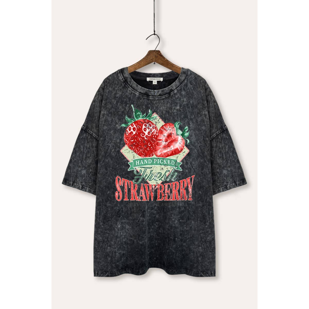 STARCHIS - Wholesale T-Shirt (Graphic) - Women's - FRESH STRAWBERRY GRAPHIC OVERSIZED T-SHIRT1