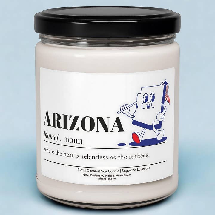 Arizona | Dictionary Definition | State Scented Candle for wholesale by Nefer Designer Candles & Home Decor