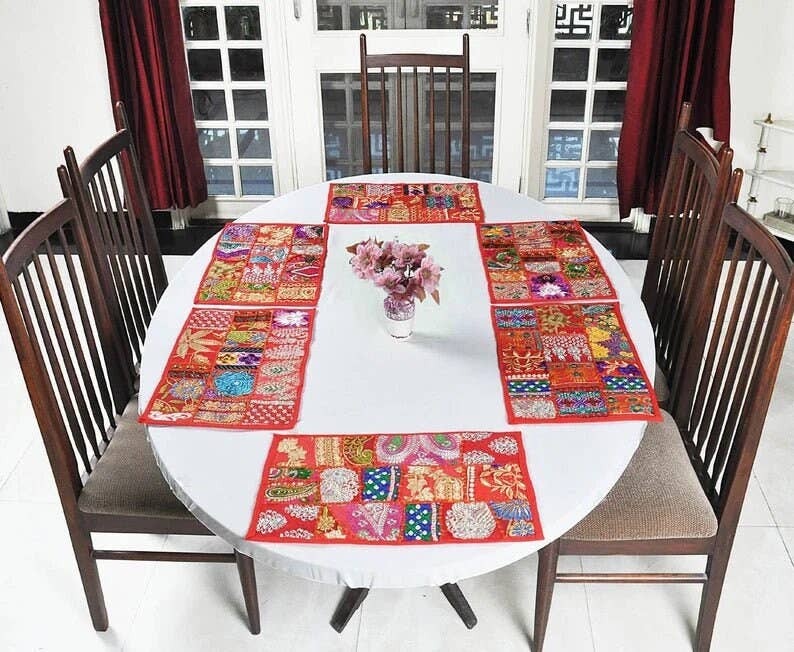 GYPSY STUDIO - Wholesale Placemat - Indian Handmade Vintage Patchwork Place Mat Boho Bohemian