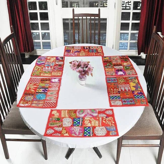 GYPSY STUDIO - Wholesale Placemat - Indian Handmade Vintage Patchwork Place Mat Boho Bohemian 0