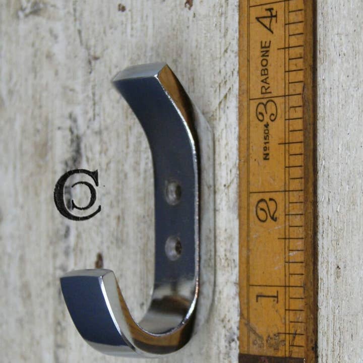 Cottingham Collection - Wholesale Wall Hook - Coat Hook Strong STUDENT Chrome on Cast Iron 3.5" / 90mm TBD0