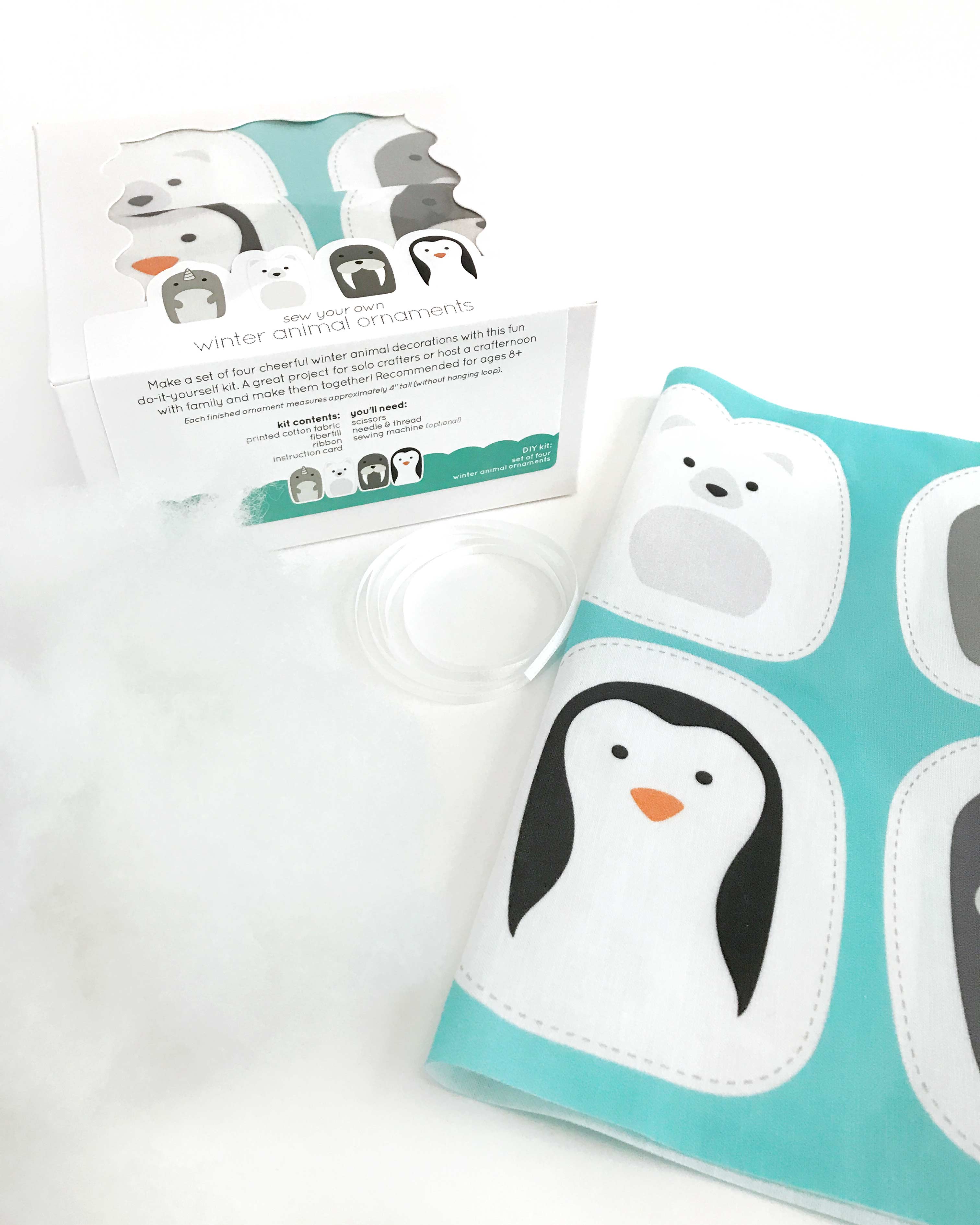 Fluffed Animals - Venta al por mayor Kit de manualidades - Kit de bricolaje: adornos de animales de invierno1