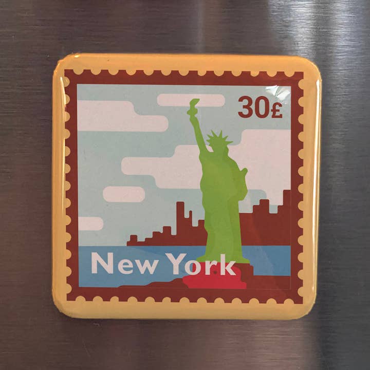 New York Postage Fridge Magnet for wholesale by PhiloPerse