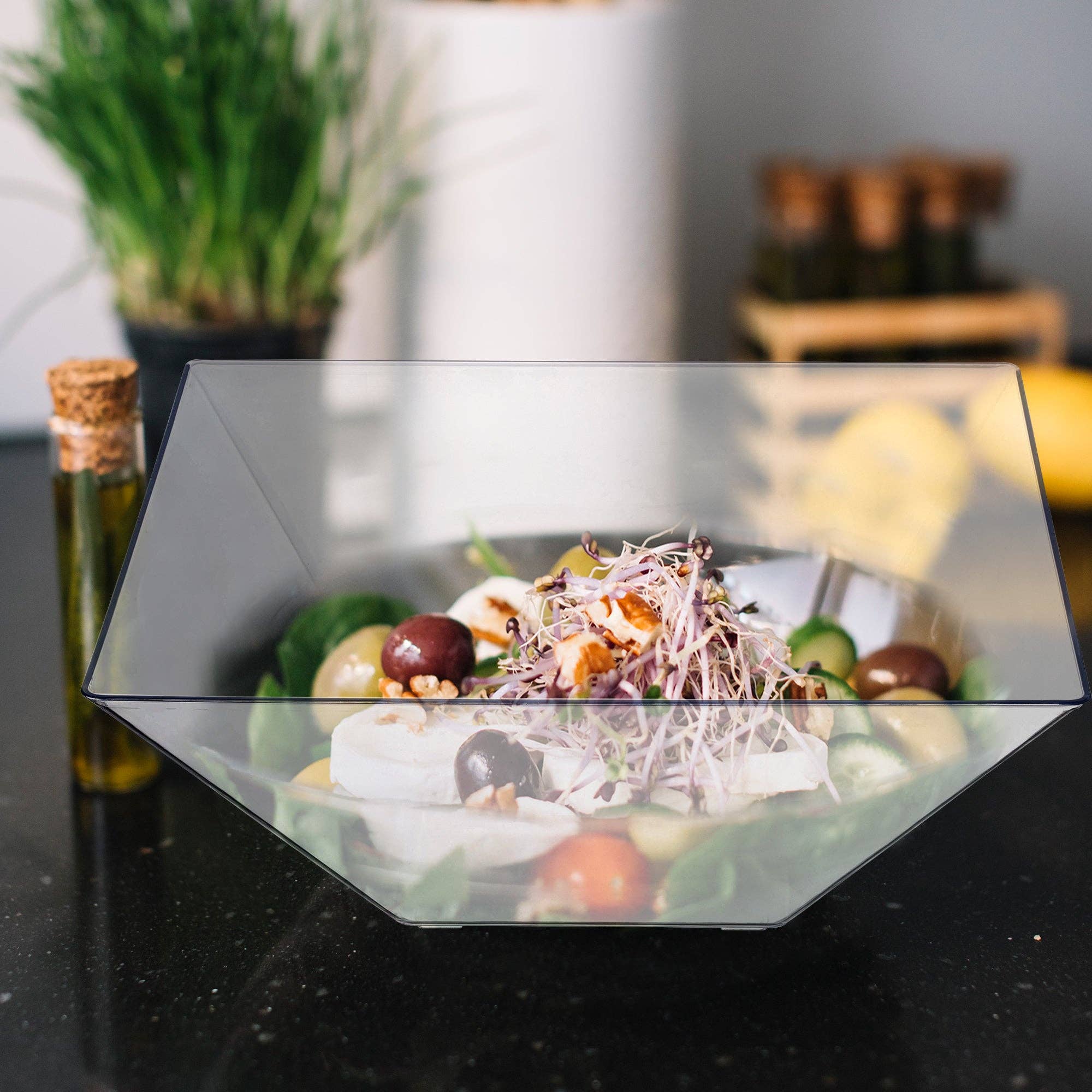 Smarty had a Party – Engroshandel Engangsbestik til servering – 3 qt. klare firkantede plastserveringsskåle - 24 stk.8