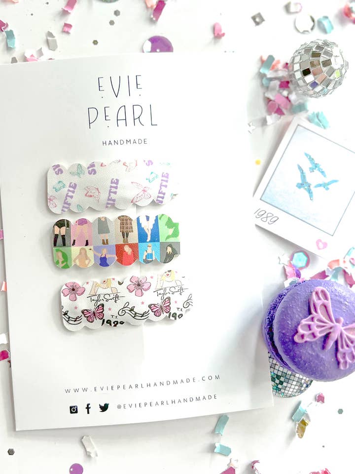 Set de clips Swiftie Butterfly Snap para venta al por mayor de Evie Pearl Handmade LLC
