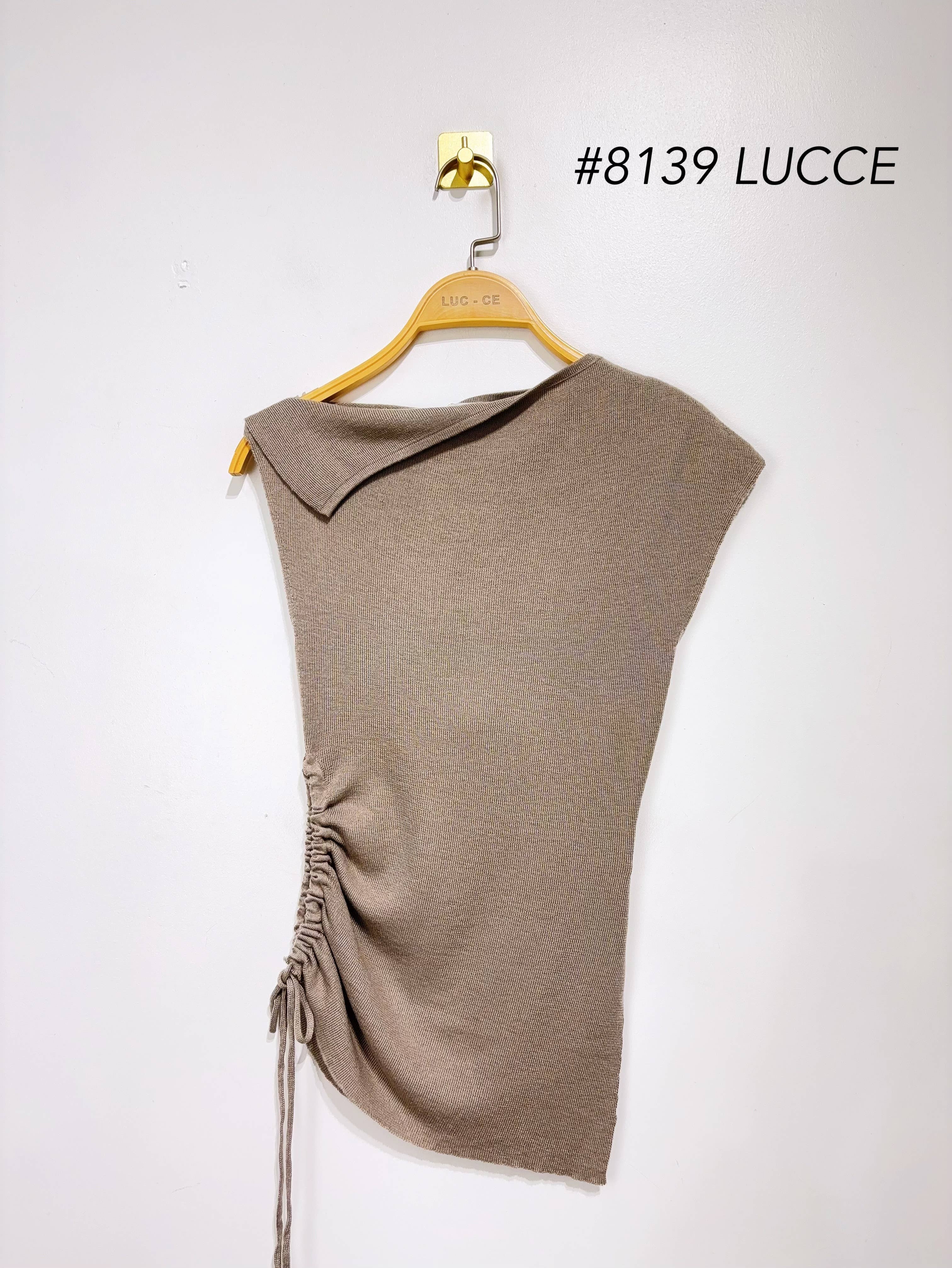 LUCCE - Wholesale Knit Top - Women's - Asymmetric Mesh Top - 81391