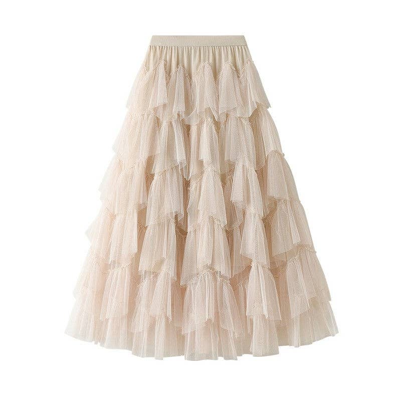 OceanusSwim - Wholesale Skirt - Women's - Sheer Mesh Layered Tulle Skirt4