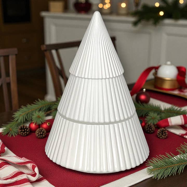 Crooked River Candle - Wholesale Jar/filled candle - Sugar Plum Fairy-Scented Candle-White Glass Tree Jar-Holiday1