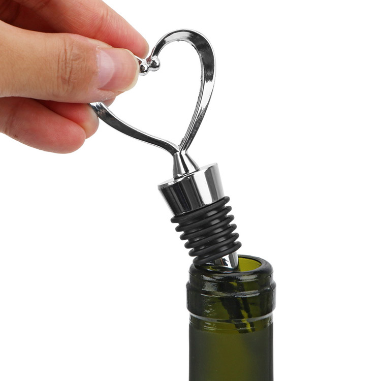 Sostraw & SmartThings - Wholesale Wine Stopper - Bottle Stopper - Heart - Gold or Silver4