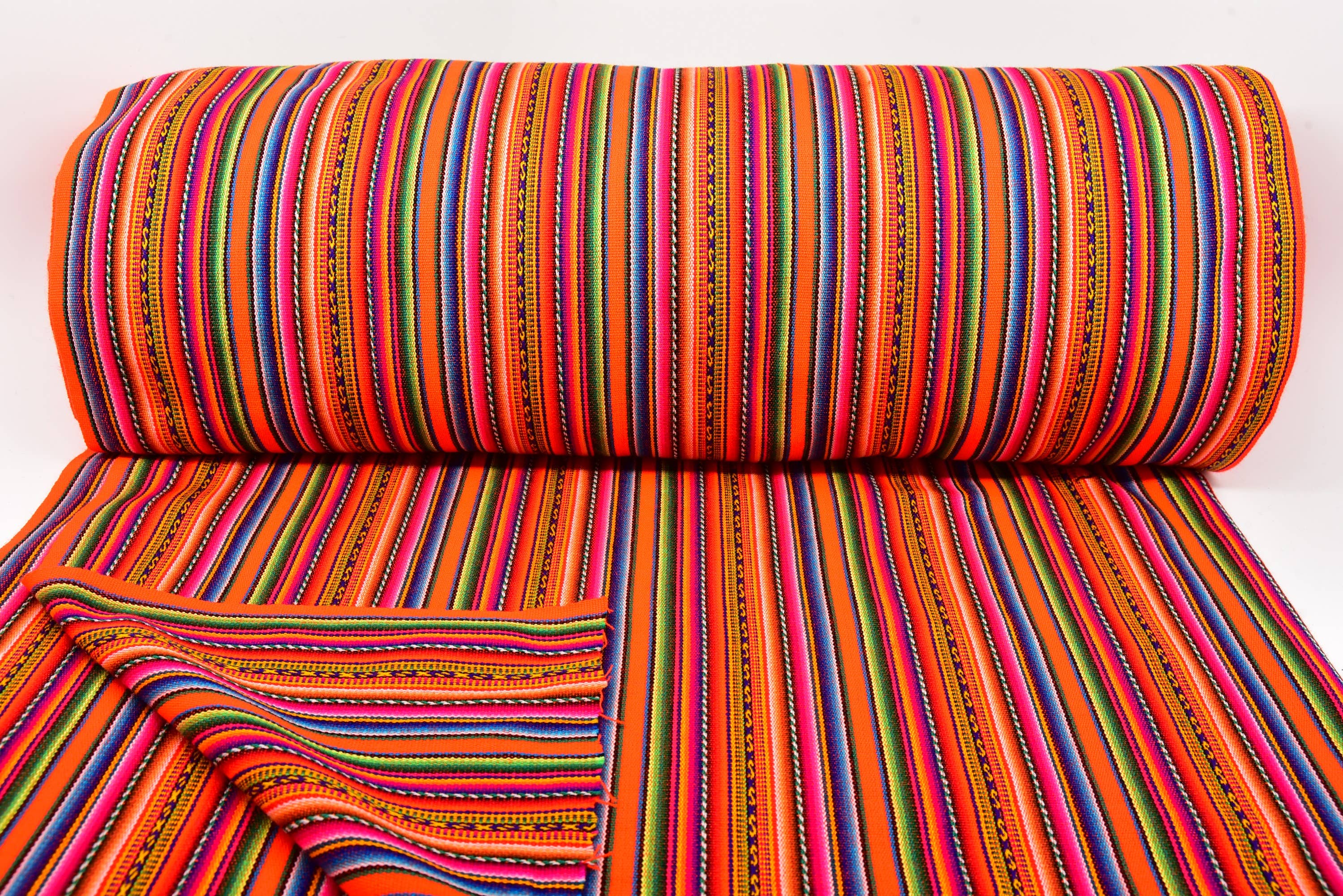 Sanyork Fair Trade - Wholesale Fabric - Yellow Ochre Peruvian Fabric 48'' Wide Yard Tribal Ethnic1