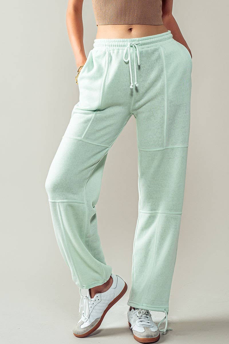 MINT Mineral Wash Drawstring Elastic Cuff Casual Joggers for wholesale on Faire7