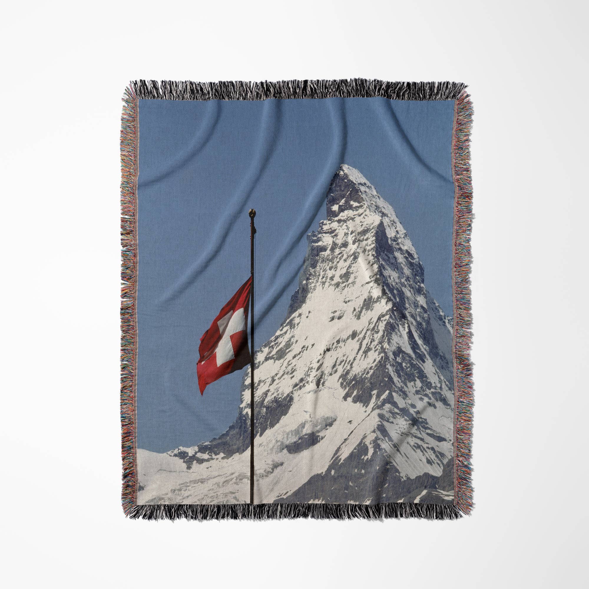 3dRose - Wholesale Throw Blanket - 3dRose, Switzerland, Matterhorn, Mountain, Swiss flag - EU29 RER0035 - Ric Ergenbright, Blanket0