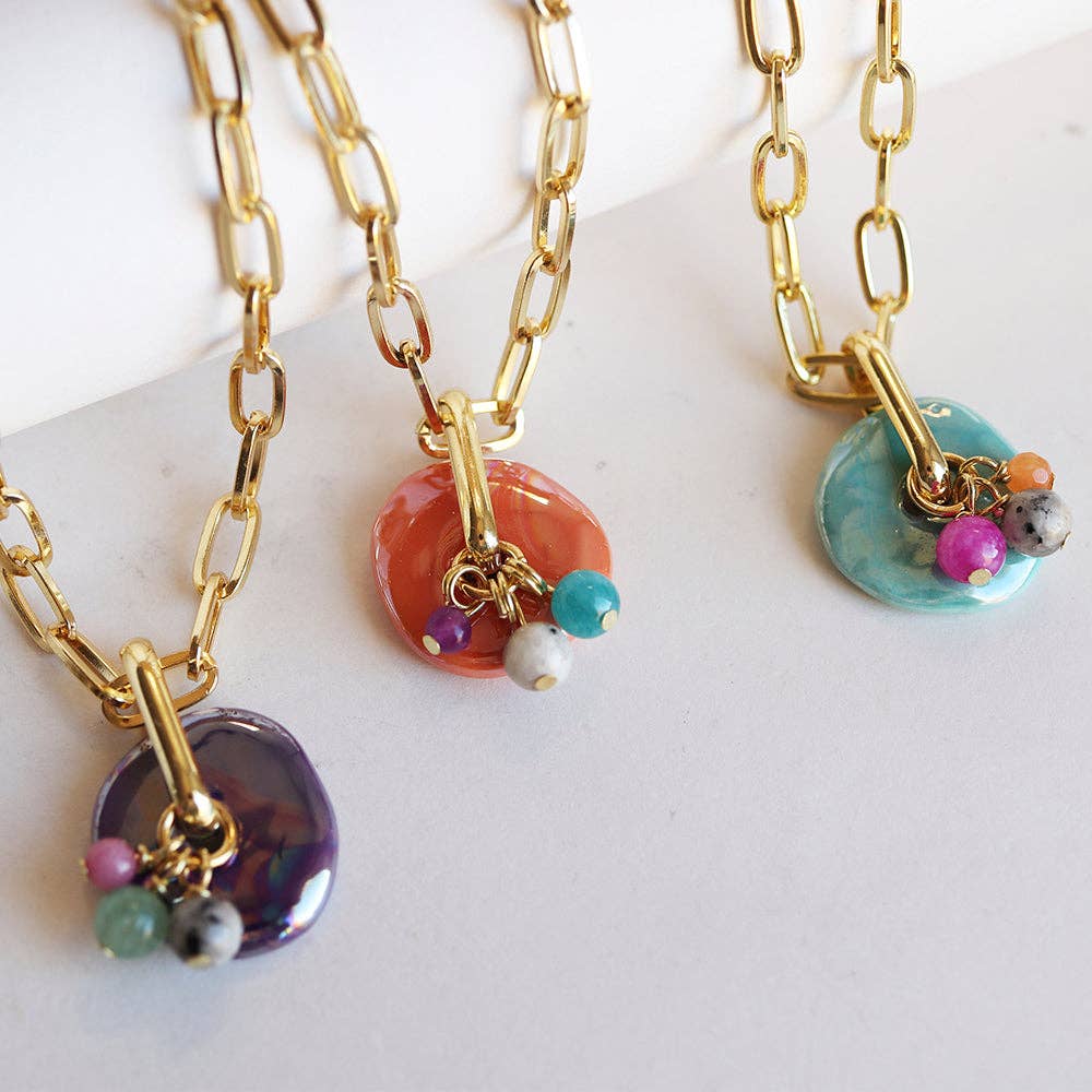 ÉMOLO - Vendita all'ingrosso Collana con ciondolo/pendaglio - Collana corta con catena CLAY9