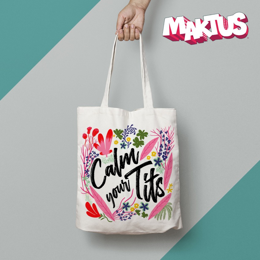 Maktus - Venta al por mayor Bolsa de asa- Mujer - ¡Calma tus tetas! Bolsa de mano0