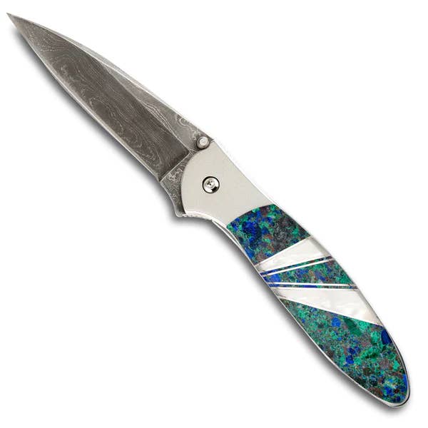 Santa Fe Stoneworks – Navalha e suporte por atacado – Coleção Damascus Kershaw Alho Francês5