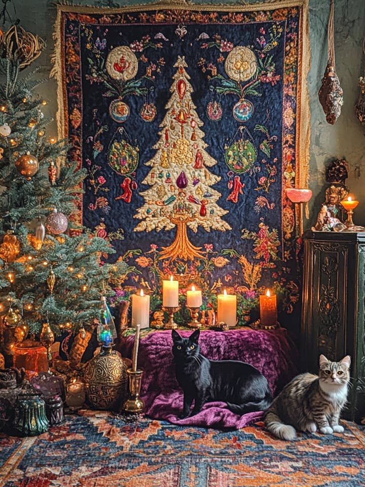 DIY Original Artwork Cozy Holiday Nights for wholesale by Bodhi Leaf Market