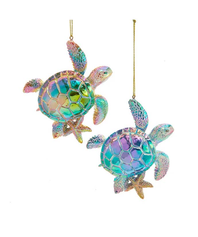Kurt S. Adler, Inc. - Vente Objets de décoration - Tortue sous-marine électroplaquée 3,5" - 2 assorties