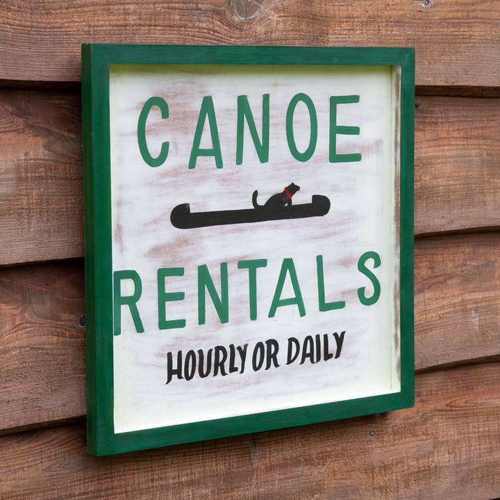 Canoe Rentals Wall Sign for wholesale by CTW Home Collection